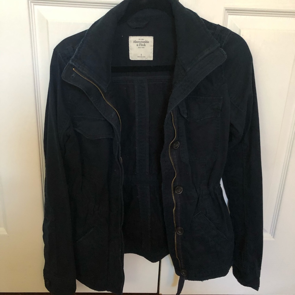 Abercrombie and Fitch navy zip up jacket
